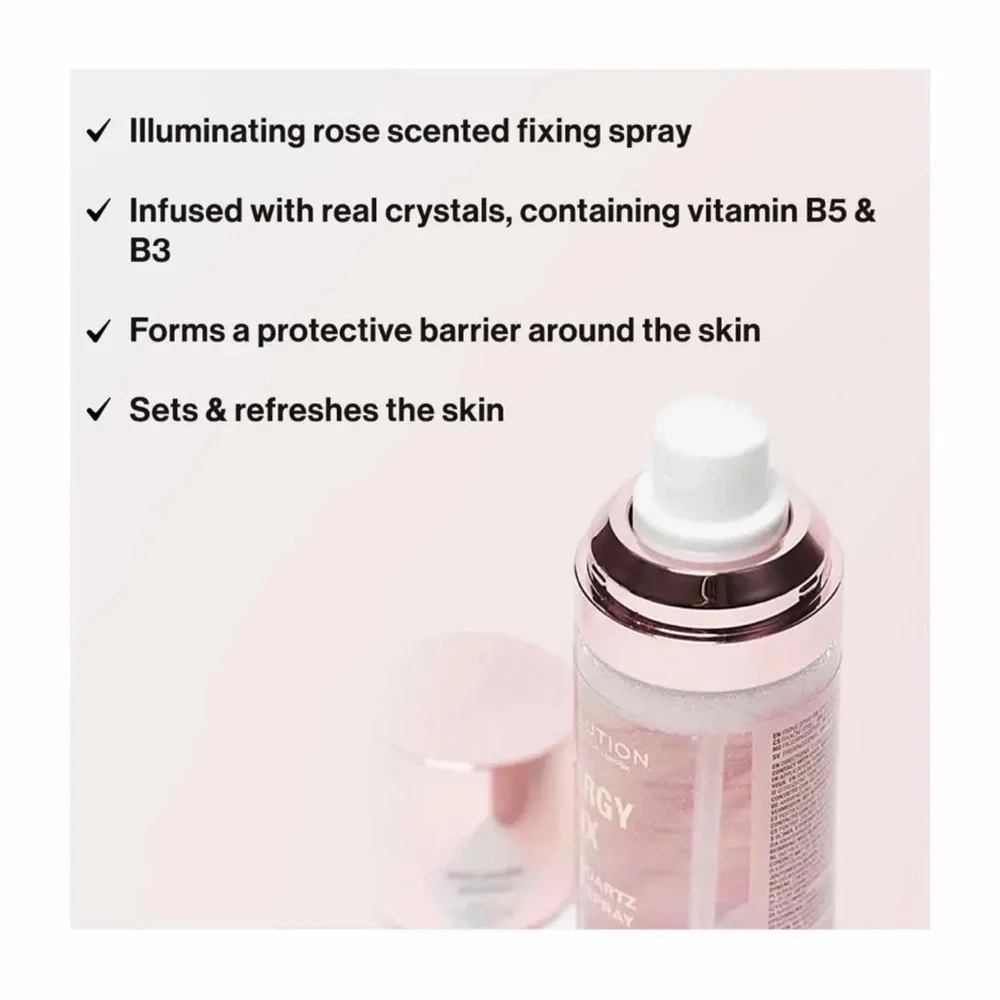 Revolution Rose Quartz Illuminating Fixing Spray - Pink